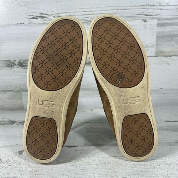 UGG Womens Jemma Quilted Suede Slip-On Cap Toe Sneaker Shoe Brown Size 9 - Picture 7 of 8